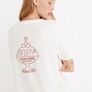 MADEWELL Italy Graphic Tee Shirt Medium Size